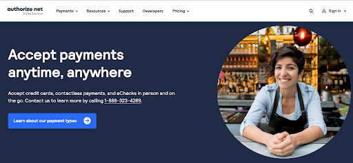 Skjermbilde av Authorize.net