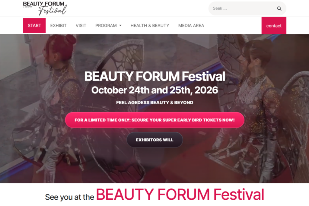Hjemmesiden til Beauty Forum Festival