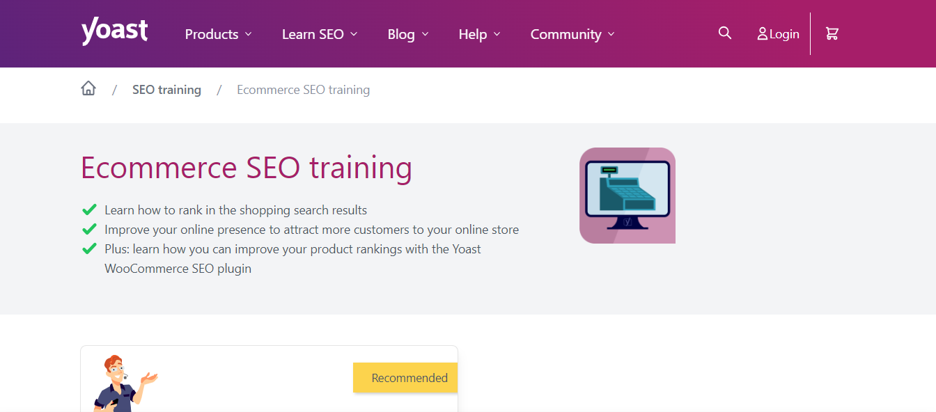 Opplæring i SEO for netthandel fra Yoast