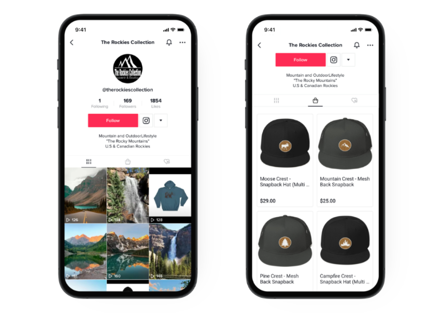 Et skærmbillede af TikTok Shops