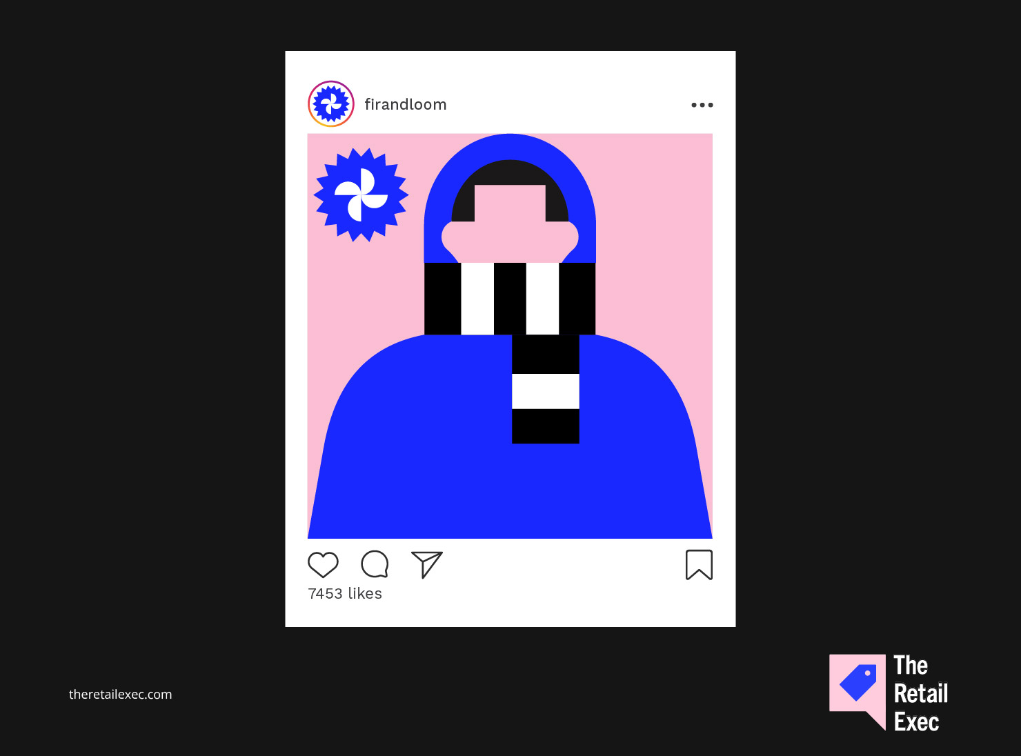 Instagramopslag for Fir and Loom