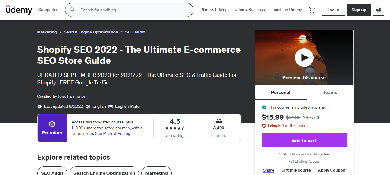 Shopify-SEO 2022 – den ultimate veiledningen for SEO i nettbutikker på Udemy