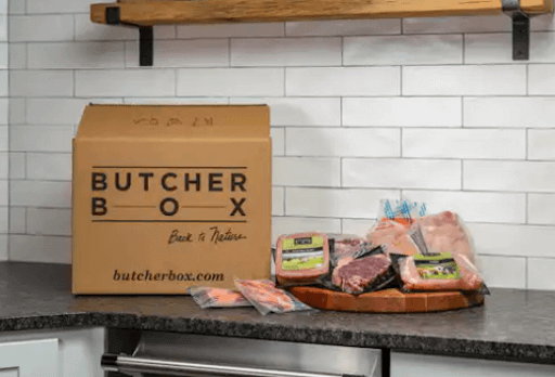 Eksempel på Butcher Box til trends inden for e-handel med fødevarer – skærmbillede