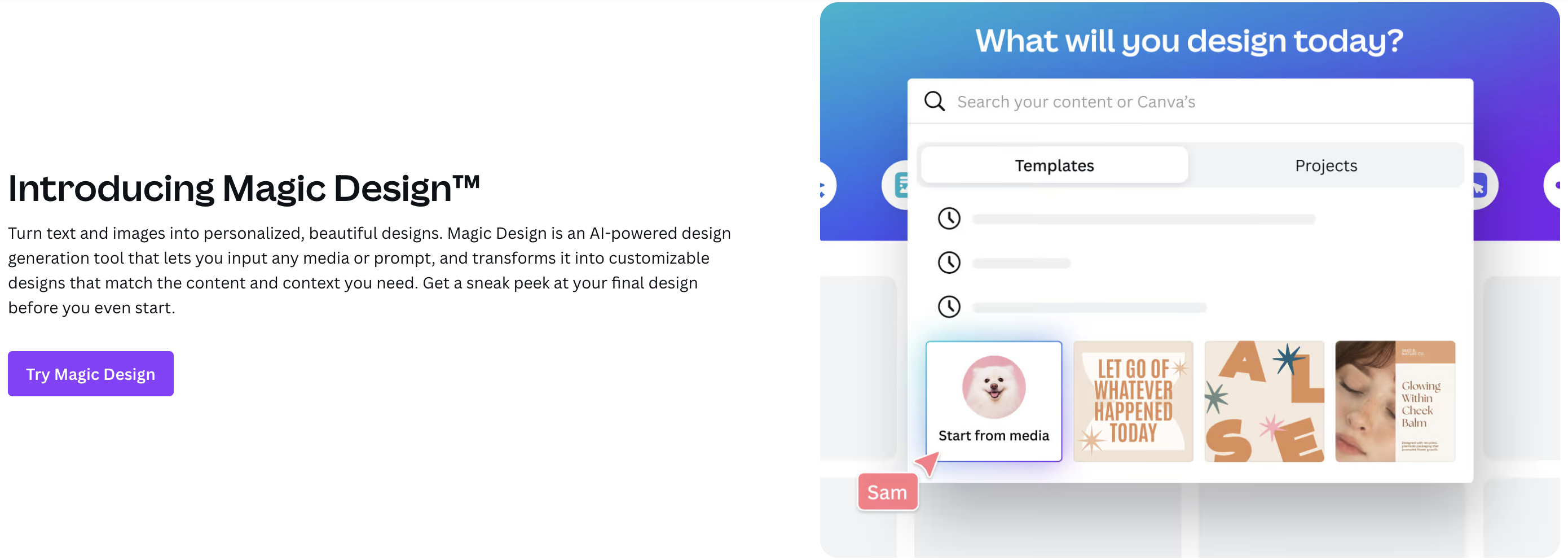 Canva Magic Design AI-verktøy for netthandel
