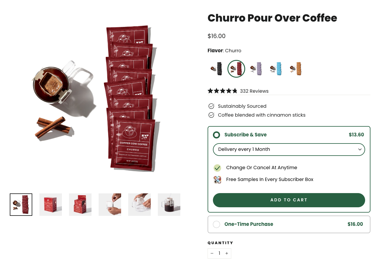 Copper Cow Coffee: abonnér og spar