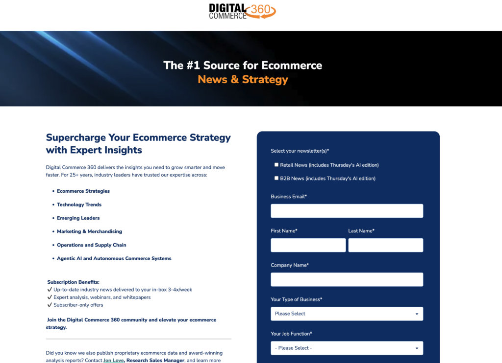 Nyhedsbreve fra Digital Commerce 360