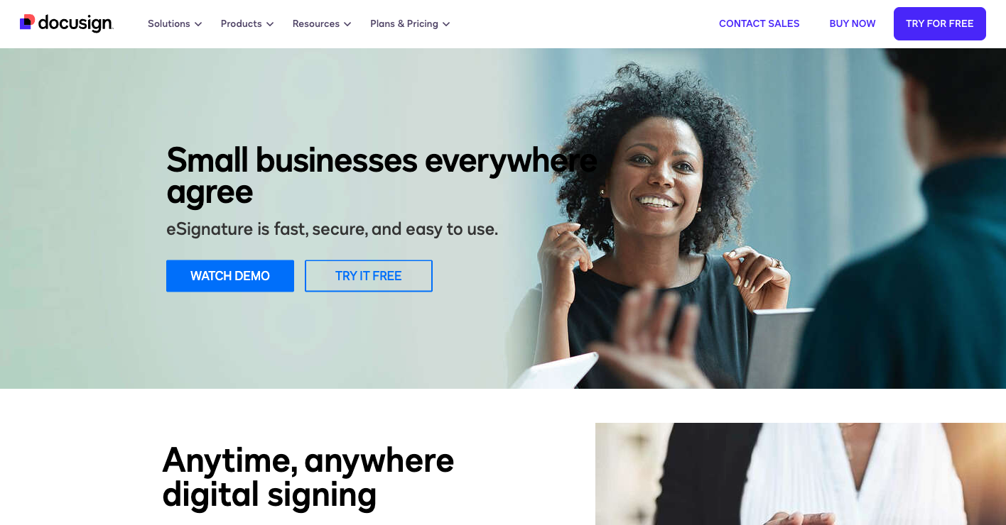 DocuSign-tjenester for små bedrifter innen B2B-netthandel