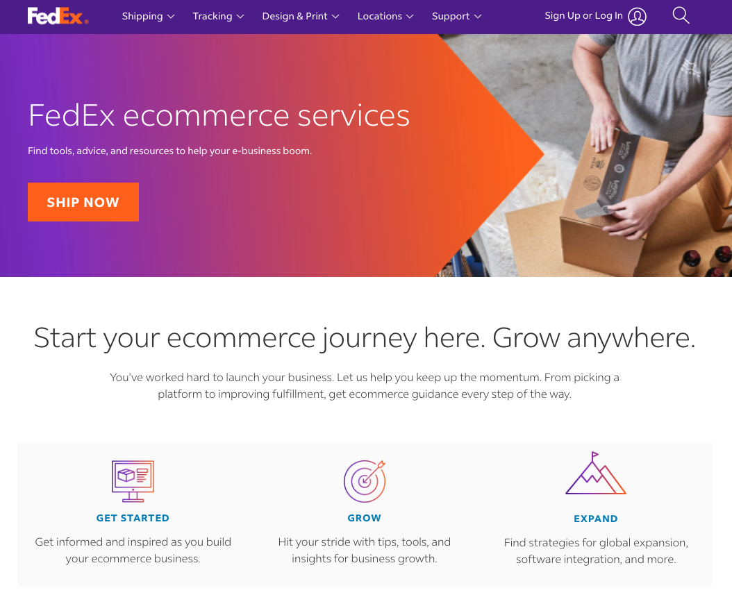FedEx-frakt for B2B-netthandel