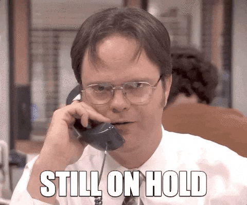 meme av Dwight fra The Office på vent