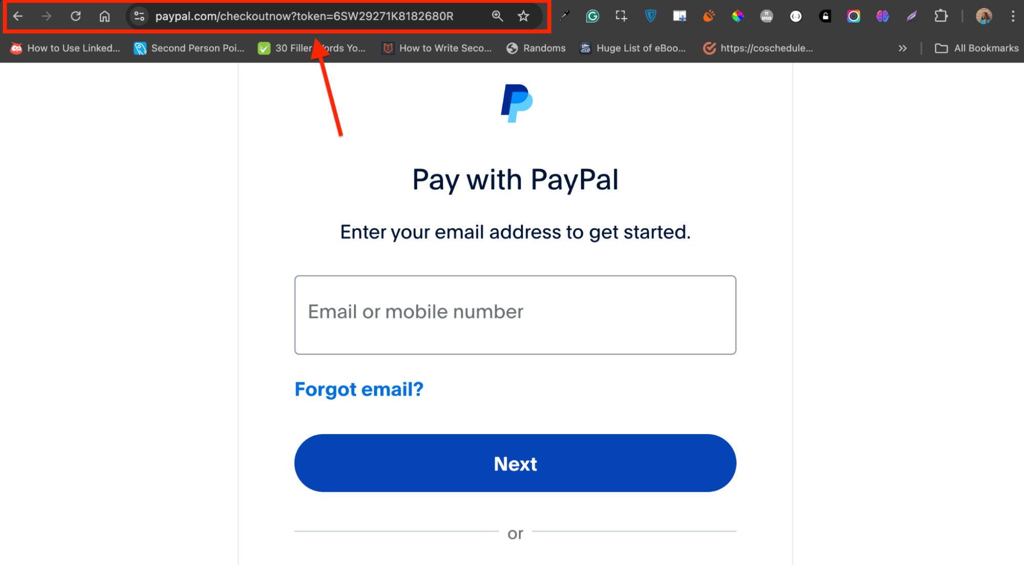 viderekoblingsgateway for PayPal