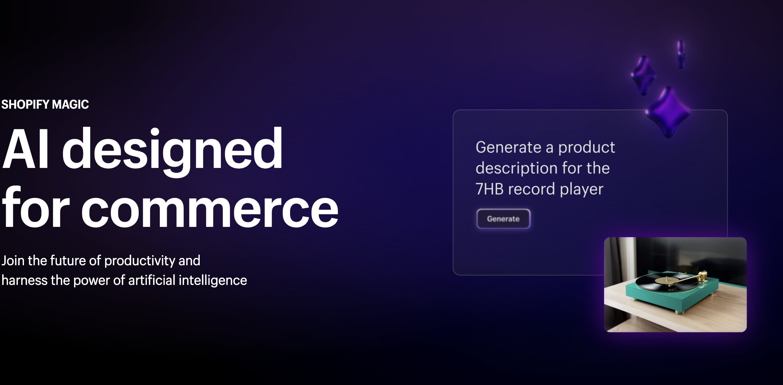 Shopify Magic-verktøy for AI i netthandel