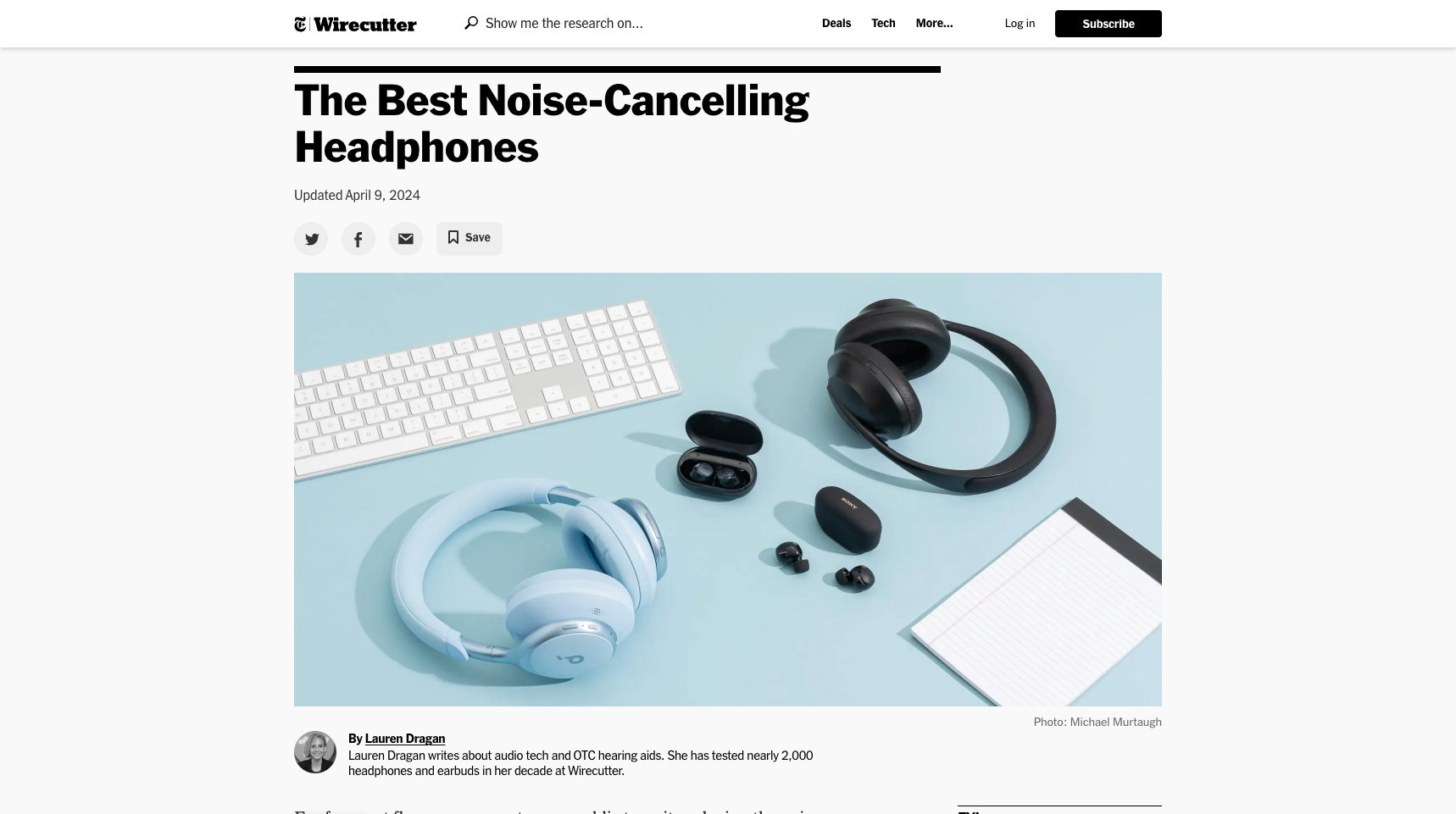 eksempel på partnerbaseret markedsføring inden for e-handel med støjreducerende hovedtelefoner fra Wirecutter